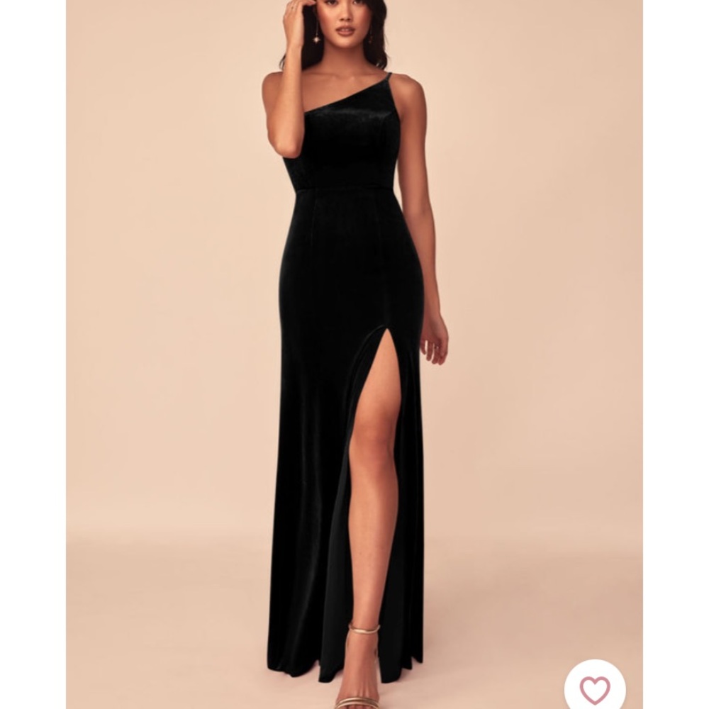 Black Velvet Bridesmaid Dress